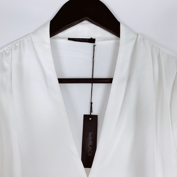 Bobi BLACK Revolve Blouse Date Night Chiffon Wrap - Picture 3 of 6